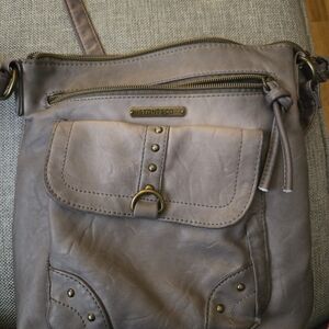 Stone & Co. Gray Leather Crossbody Bag